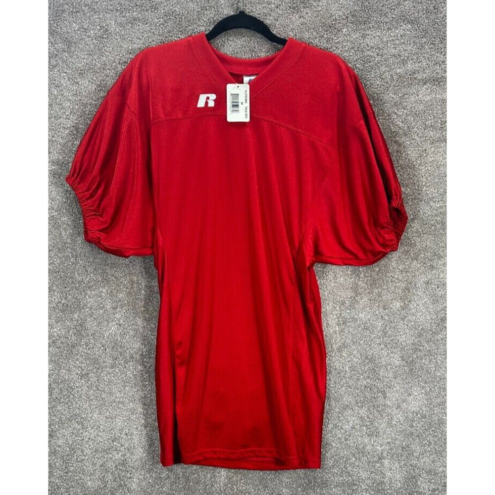 Russell Athletic Jersey Mens Medium Red Mesh Football‎ Practice Nylon NWT